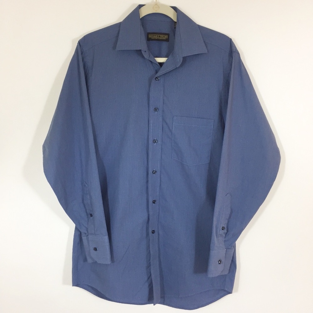 Donald J Trump Blue Dress Shirt Button Down